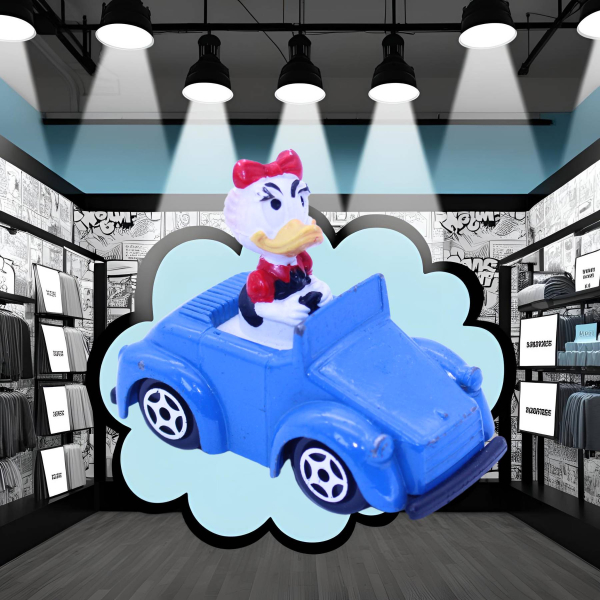 Vintage Daisy Duck Cabrio Modell 1:43 (Esci 1983) – Die-Cast Disney